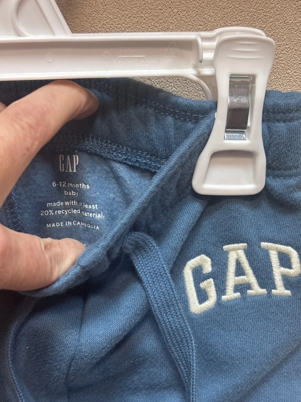NWT Baby GAP bundle of three (3-6mo, 2x6-12mo) Dusty Blue Fleece Joggers